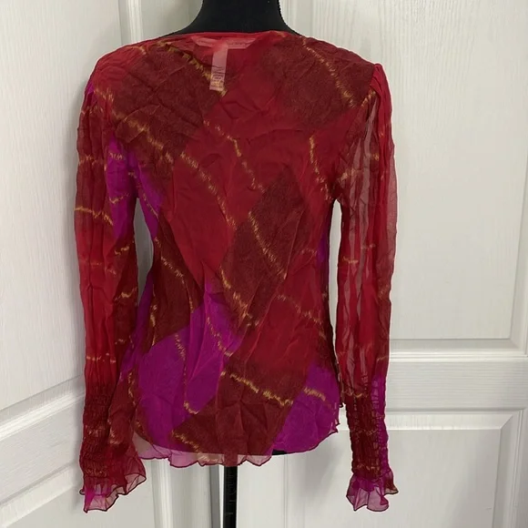 Diane von Furstenberg silk top size 10 - Picture 4 of 7